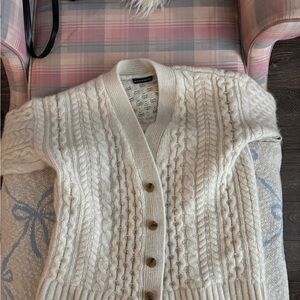 Cozy Cream Cable Knit Cardigan